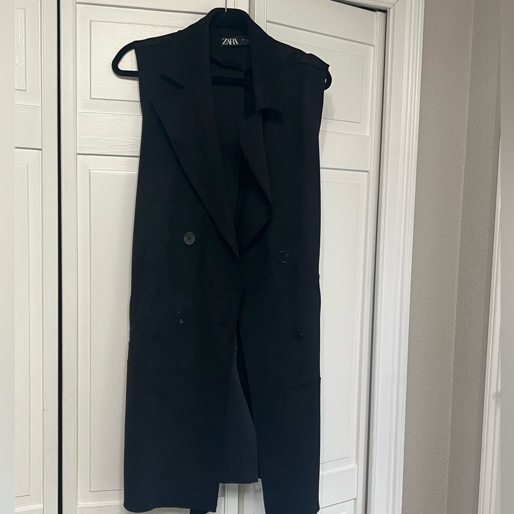 Zara Faux doubled long vest